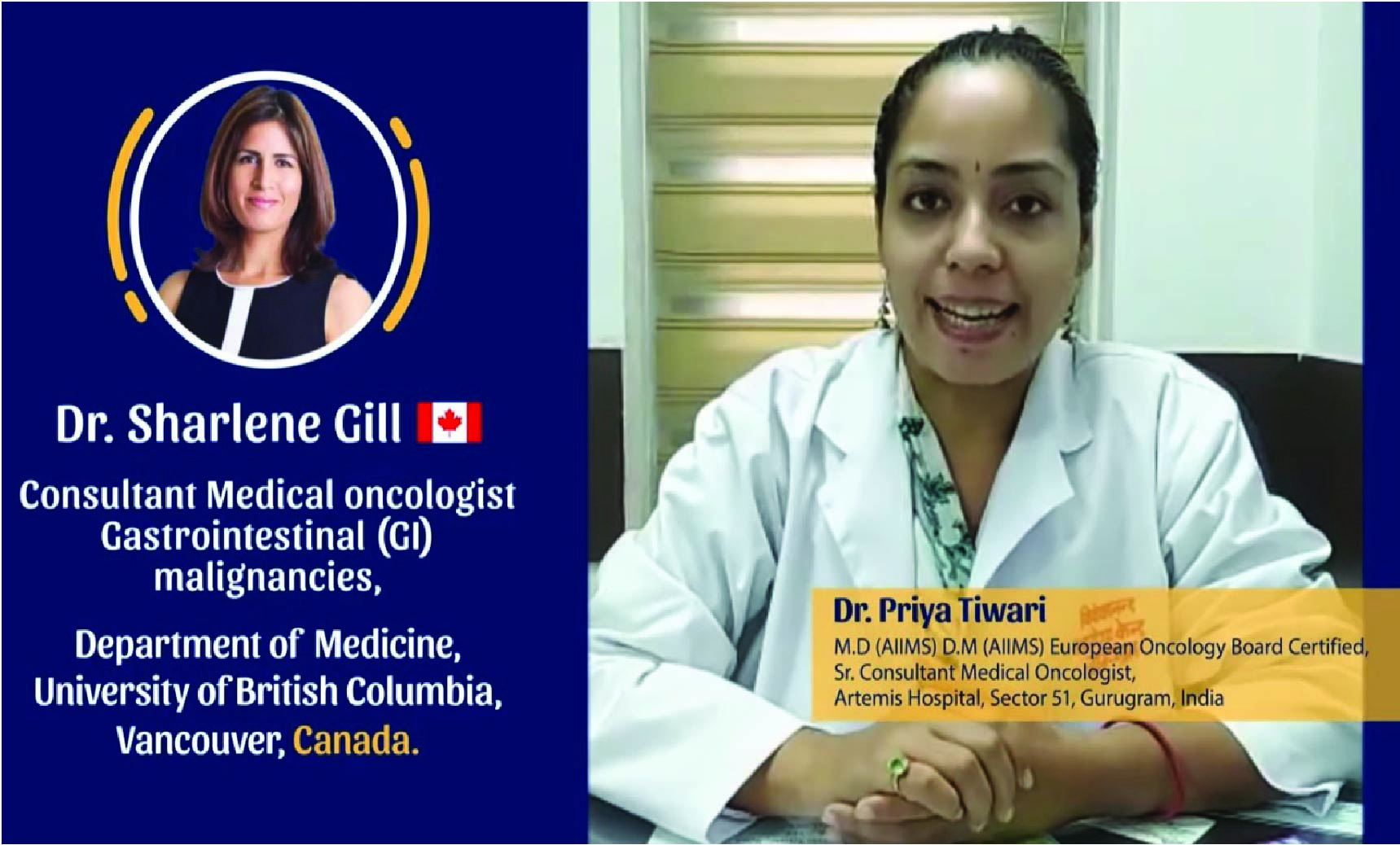 Live with Dr. Sharlene Gill (Cancer Expert from Canada) | Dr. Priya Tiwari